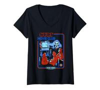 Donna Cult Movie Club Poltergeist Retro Vintage Funny Adult Humor Maglietta con Collo a V