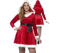 Donna Curve Miss Babbo Natale Costume Adulti Vestito Natale Taglie Forti Nuovo