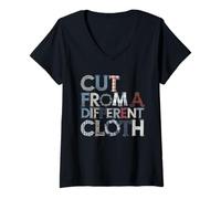 Donna Cut From A Different Cloth Tshirt Diversa Da Uomo Donna Maglietta con Collo a V