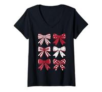 Donna Cute Alabama Coquette Vibes State Pride Women Girls Tween Maglietta con Collo a V