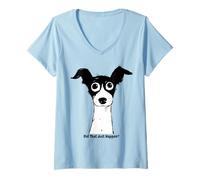 Donna Cute Funny Dog È Appena Successo? Meme Divertenti per Cani Maglietta con Collo a V