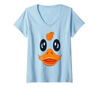 Donna Cute Goose Duck Face Halloween Matching Group Party Kids Boy Maglietta con Collo a V