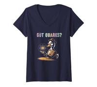Donna Cute Got Quarks? Squadra Squadra Insegnante Pensare Stud Steam Maglietta con Collo a V
