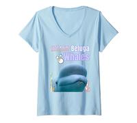 Donna Cute Just A Girl Who Loves Belugas, Beluga Whale Enthusiast Maglietta con Collo a V