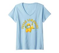 Donna Cute Lemon Fresh Fruits Summer Lemons Lemonade Maglietta con Collo a V