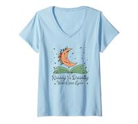 Donna Cute Reading Quote for Librarians Book Lover And Book Nerd Maglietta con Collo a V