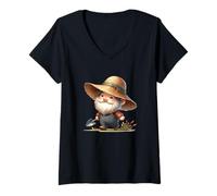 Donna Cute Spring Gnome Dad For Grandpa Life And Garden Lover Maglietta con Collo a V