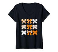 Donna Cute Tennessee Coquette Vibes State Pride Women Girls Tween Maglietta con Collo a V