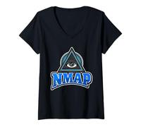 Donna Cyber security - Nmap: il Network Mapper Maglietta con Collo a V