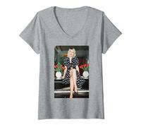 Donna Cyndi Lauper Pop Star in Gran Bretagna Ho guidato Tutta la Notte Promo Maglietta con Collo a V