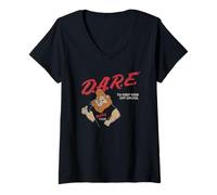 Donna D.A.R.E. Program Keep Kids off Drugs Daren The Lion PSA Maglietta con Collo a V