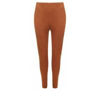 Donna da Effetto Scamosciato Tinta Legging Vita Elasticizzata Lungo Pantalone