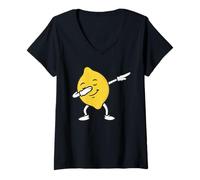 Donna Dabbing Lemon Funny Fruit Lemonade for Summer Vibes Kids Men Maglietta con Collo a V