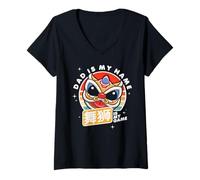 Donna Dad Is My Name, Lion Dance Is My Game Maglietta con Collo a V