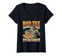 Donna Dad Tax Making Sure It's Not Poison Maglietta con Collo a V