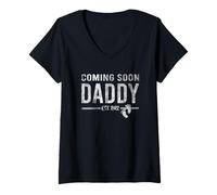 Donna Daddy Coming Soon Daddy 2022 for The Best papà Maglietta con Collo a V