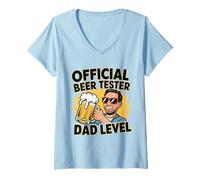 Donna Daddy Needs a Beer Funny Parenting Design per papà esausti Maglietta con Collo a V