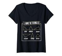 Donna dai Un Nome al Triangolo - risoluzione dei Problemi Triangolare Matematica Maglietta con Collo a V