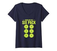 Donna dai un'occhiata al Mio Pallone da Pickleball Six Maglietta con Collo a V