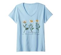 Donna Daisy Bee Tee Trova la bellezza nelle piccole cose da donna estate Maglietta con Collo a V