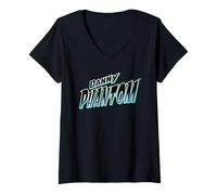Donna Danny Phantom Classic TV Show Logo Retro Cartoon Network Maglietta con Collo a V