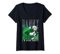 Donna Danny Phantom Going Ghost 90's Throwback Design Cartoon Maglietta con Collo a V
