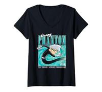 Donna Danny Phantom Going Ghost 90's Throwback Retro Cartoon Maglietta con Collo a V