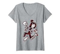 Donna Danny Phantom Sam Sticker Collage Cartoon Maglietta con Collo a V