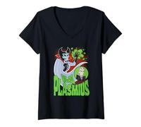 Donna Danny Phantom Vlad Plasmius Retro Cartoon Maglietta con Collo a V