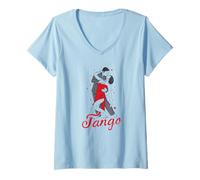 Donna Danza del Tango Maglietta con Collo a V