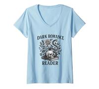 Donna Dark Academia Reader Gothic Snake And Rose Donne Uomini Maglietta con Collo a V