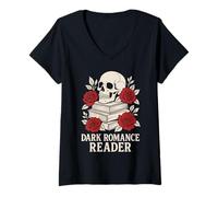 Donna Dark Romance Books Spicy Fantasy Book Fairy Bookworm Maglietta con Collo a V
