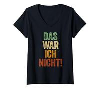 Donna Das War ICH Nicht Funige T-Shirt Sprüche ICH War Das Nicht Maglietta con Collo a V
