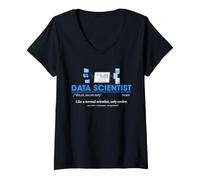 Donna Data Scientist Definizione Statistica Analisi Carriera Umorismo Maglietta con Collo a V