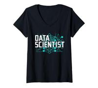 Donna Data Scientist Statistician Analyst Maglietta con Collo a V