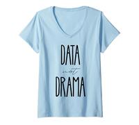 Donna Dati non drammatici Lavoro Hustle Scrittura Codice Hustle Women Coding Maglietta con Collo a V