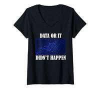 Donna Dati o Non è accaduto Statistiche di analisi dei Dati scientisti Maglietta con Collo a V