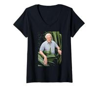 Donna David Attenborough Amongst Nature Documentarista Maglietta con Collo a V
