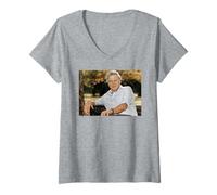 Donna David Attenborough TV Broadcaster Naturalista 1995 Maglietta con Collo a V