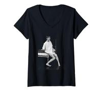 Donna David Bowie a Broadway Elephant Man 1980 Maglietta con Collo a V
