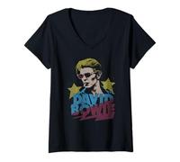 Donna David Bowie - icona Maglietta con Collo a V