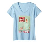 Donna David Bowie Ziggy Stardust Nuovo Teatro Oxford Inghilterra 1973 Maglietta con Collo a V