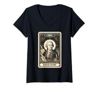 Donna David Hume Filosofo Scozia Maglietta con Collo a V
