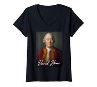 Donna David Hume Filosofo Scozia Maglietta con Collo a V