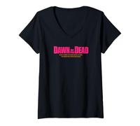 Donna Dawn of The Dead Walk The Earth Front & Back Maglietta con Collo a V