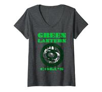 Donna DC Comics Green Lantern Corps, Anello con Graffiti Pop Art Anni '70 Maglietta con Collo a V