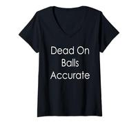 Donna Dead On Balls Accurato Maglietta con Collo a V