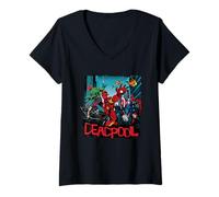 Donna Deadpool e Wolverine Heores Maglietta con Collo a V