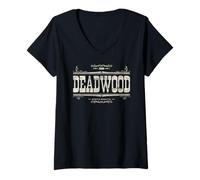 Donna Deadwood South Dakota 1876, Un ricordo Vintage e Senza Tempo Maglietta con Collo a V