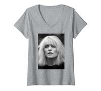 Donna Debbie Harry Post-Il Cacciatore Blondie di David Corio Maglietta con Collo a V
